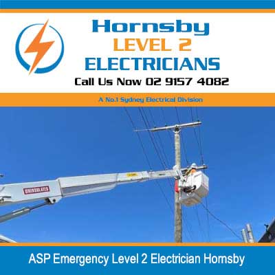 Electrician performing urgent power line repairs in Hornsby