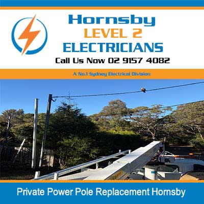 New electrical pole installation in Hornsby