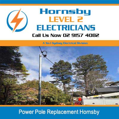Completed private power pole installation in Hornsby